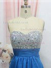 Sweetheart Chiffon Crystal Detailing Floor-length Royal Blue Juniors Prom Dress #LDB020100563
