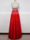 Empire Red Tulle Crystal Detailing Sweetheart Discounted Prom Dress #LDB020100576
