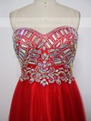 Empire Red Tulle Crystal Detailing Sweetheart Discounted Prom Dress #LDB020100576