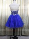 Simple Short/Mini Tulle with Crystal Detailing Sweetheart Prom Dresses #LDB020100590