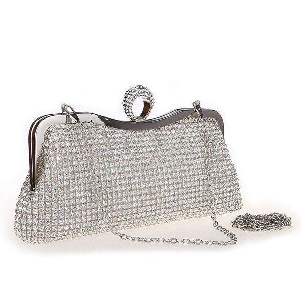 Silver Crystal/ Rhinestone Wedding Crystal/ Rhinestone Handbags #LDB03160001