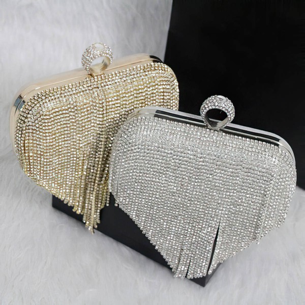 Silver Crystal/ Rhinestone Wedding Crystal/ Rhinestone Handbags #LDB03160004