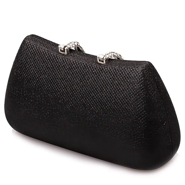 Black PU Ceremony&Party Crystal/ Rhinestone Handbags #LDB03160010
