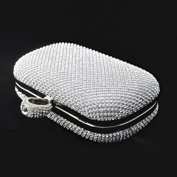 Silver Crystal/ Rhinestone Wedding Rhinestone Handbags #LDB03160012