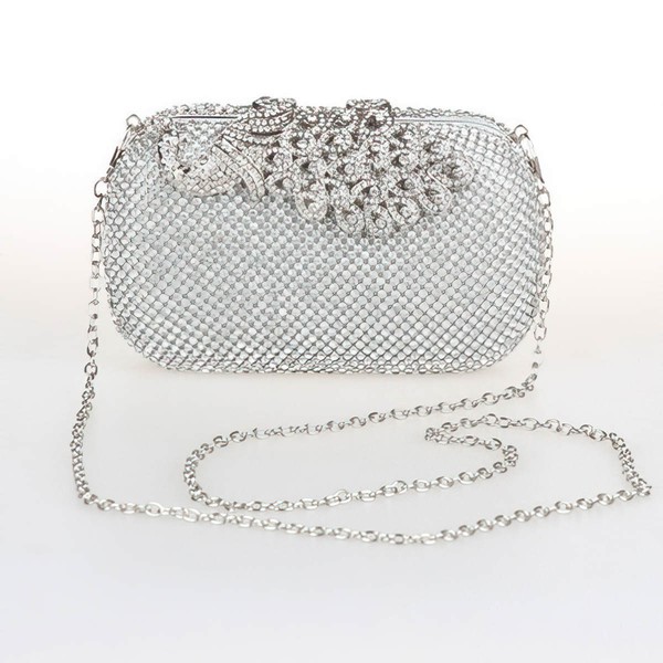 Silver Rhinestone Ceremony&Party Crystal/ Rhinestone Handbags #LDB03160017