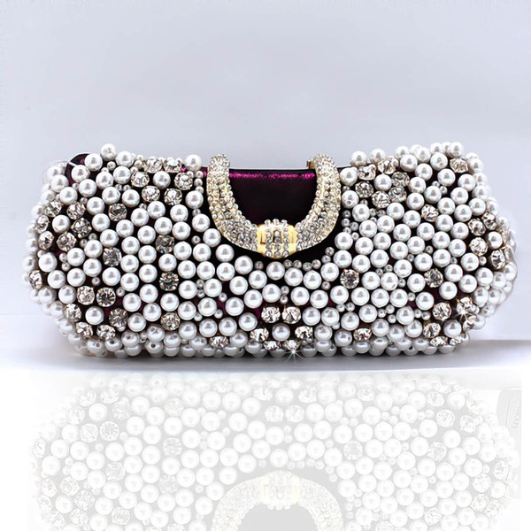 Black Pearl Wedding Rhinestone Handbags #LDB03160030