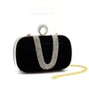 Black Velvet Wedding Crystal/ Rhinestone Handbags #LDB03160035