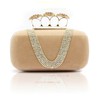 Apricot Velvet Ceremony&Party Crystal/ Rhinestone Handbags #LDB03160039