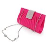 Fuchsia Silk Wedding Ruffles Handbags #LDB03160044