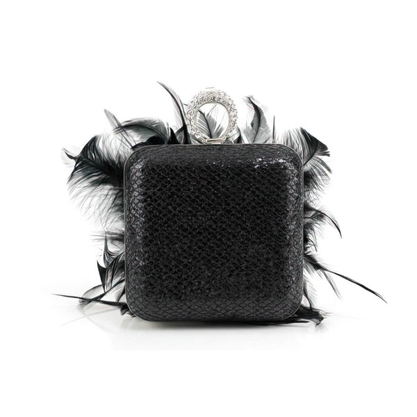 Black Metal Wedding Crystal/ Rhinestone Handbags #LDB03160045