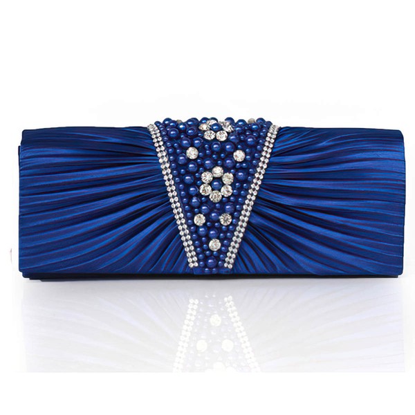 Black Silk Wedding Crystal/ Rhinestone Handbags #LDB03160048