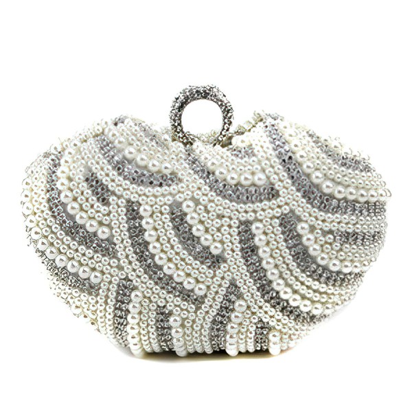 Black Polyester Wedding Crystal/ Rhinestone Handbags #LDB03160077