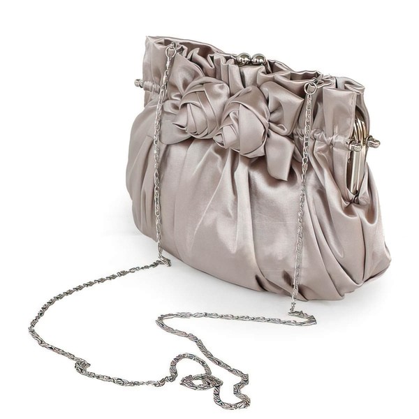 Burgundy Silk Wedding Flower Handbags #LDB03160083