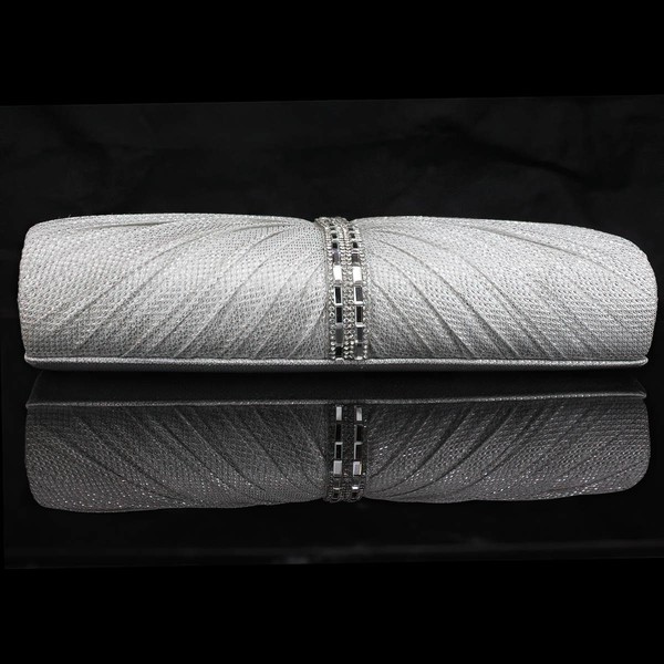 Black Shiny Material Wedding Crystal/ Rhinestone Handbags #LDB03160090