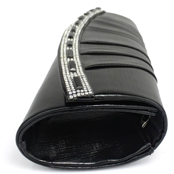 Black PU Wedding Crystal/ Rhinestone Handbags #LDB03160093