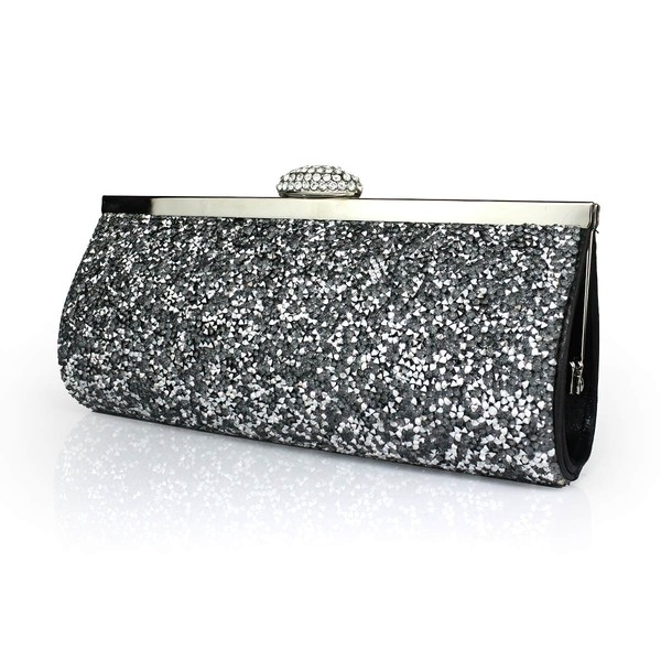 Black Silk Wedding Crystal/ Rhinestone Handbags #LDB03160103