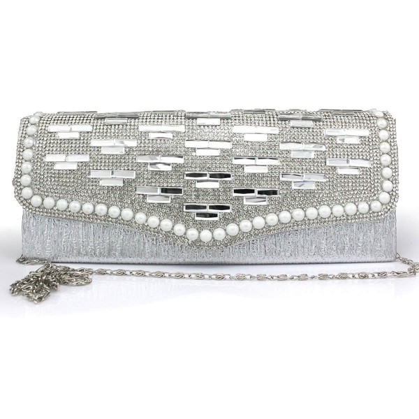 Black Silk Wedding Crystal/ Rhinestone Handbags #LDB03160105