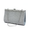 Silver Silk Wedding Crystal/ Rhinestone Handbags #LDB03160109