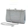 Silver Silk Wedding Crystal/ Rhinestone Handbags #LDB03160109