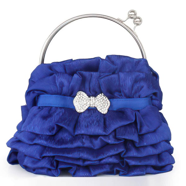 Black Silk Wedding Crystal/ Rhinestone Handbags #LDB03160110
