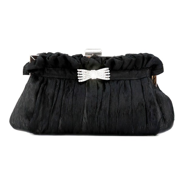 Black Silk Wedding Crystal/ Rhinestone Handbags #LDB03160112