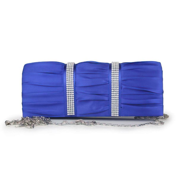 Silver Silk Wedding Crystal/ Rhinestone Handbags #LDB03160119