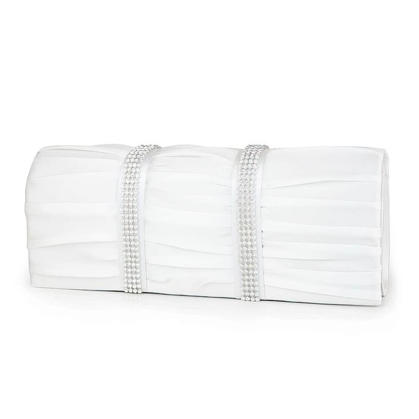 Silver Silk Wedding Crystal/ Rhinestone Handbags #LDB03160119