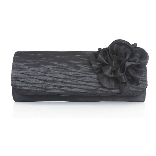 Black Silk Wedding Flower Handbags #LDB03160120