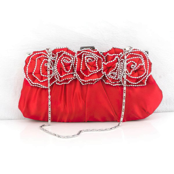 Black Silk Wedding Flower Handbags #LDB03160125