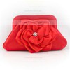 Red Silk Wedding Flower Handbags #LDB03160126