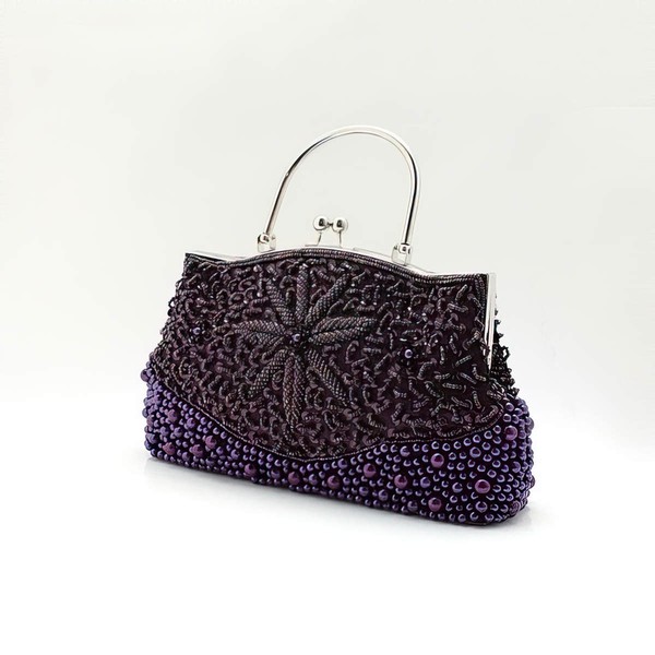 Black Silk Ceremony & Party Pearl Handbags #LDB03160174