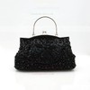 Black Silk Ceremony & Party Pearl Handbags #LDB03160174