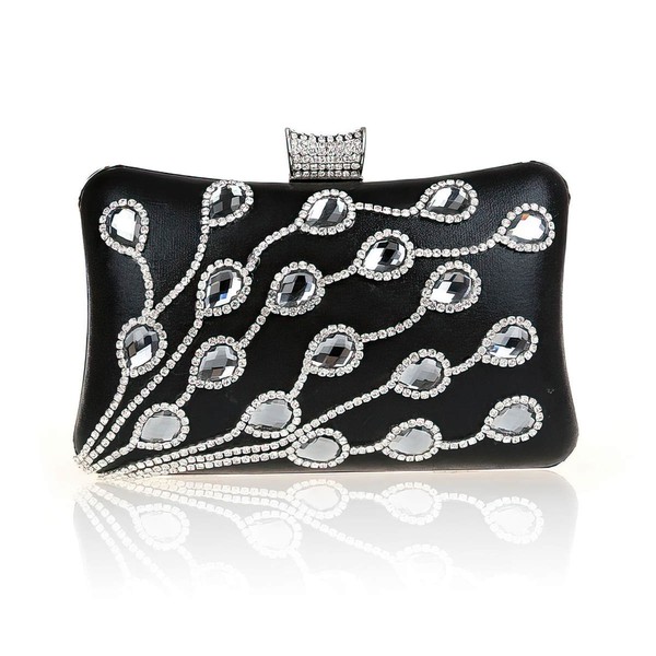 Black Sequin Ceremony & Party Crystal/ Rhinestone Handbags #LDB03160178