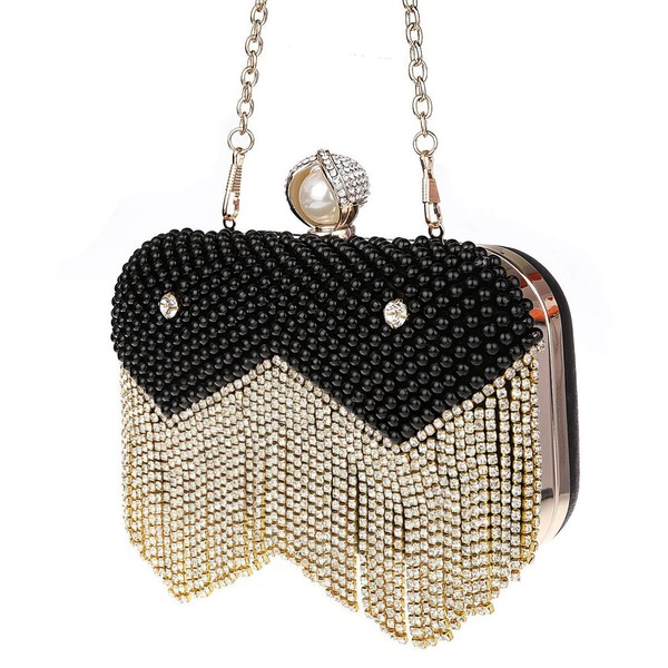 Black Pearl Ceremony & Party Pearl Handbags #LDB03160180