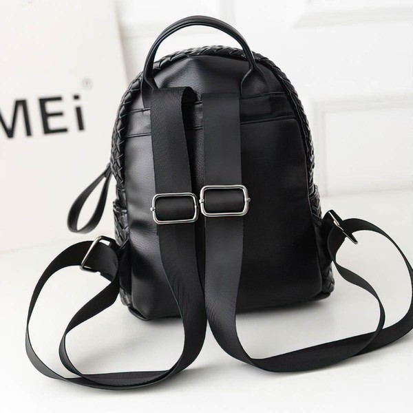 Black PU Casual & Shopping Metal Handbags #LDB03160140