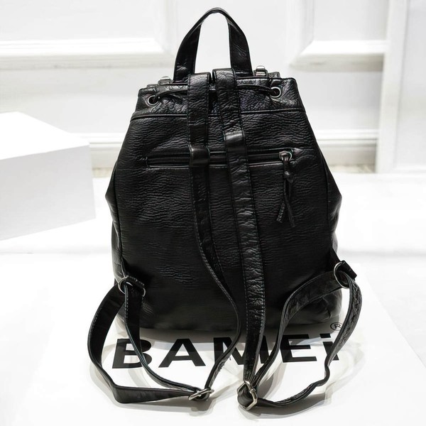Black PU Casual & Shopping Rivet Handbags #LDB03160144
