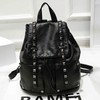 Black PU Casual & Shopping Rivet Handbags #LDB03160144