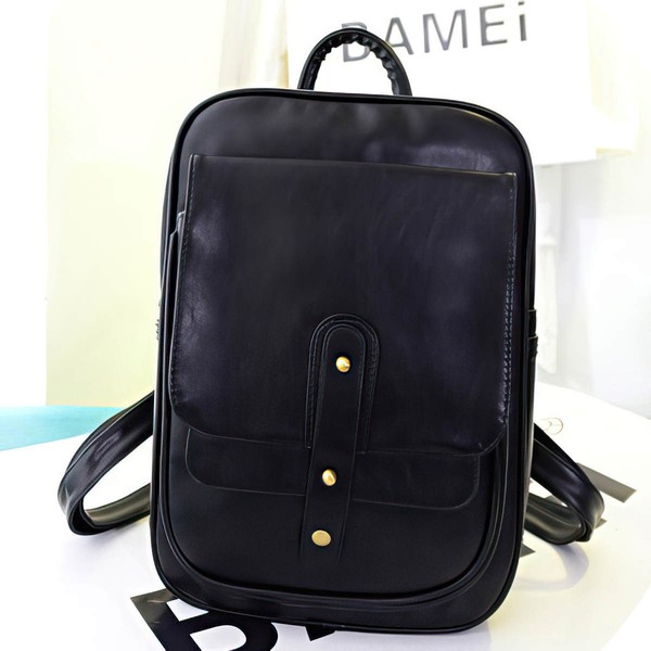 Black PU Casual & Shopping Rivet Handbags #LDB03160148