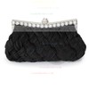 Black Silk Wedding Crystal/ Rhinestone Handbags #LDB03160198