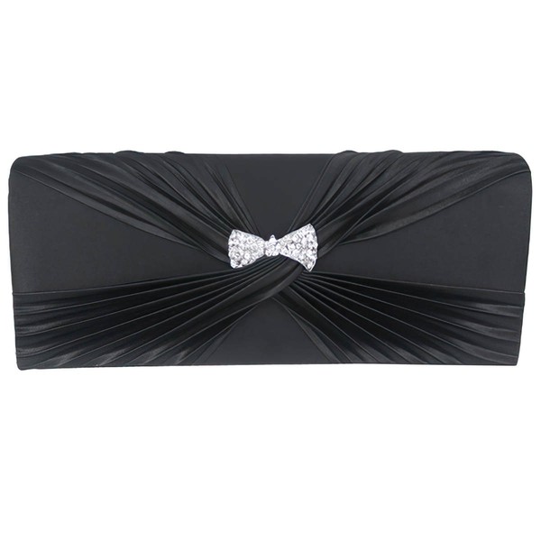 Black Silk Wedding Crystal/ Rhinestone Handbags #LDB03160201