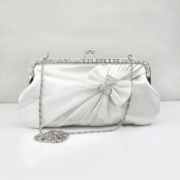 Black Silk Wedding Crystal/ Rhinestone Handbags #LDB03160203