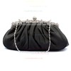 Black Silk Wedding Ruffles Handbags #LDB03160204