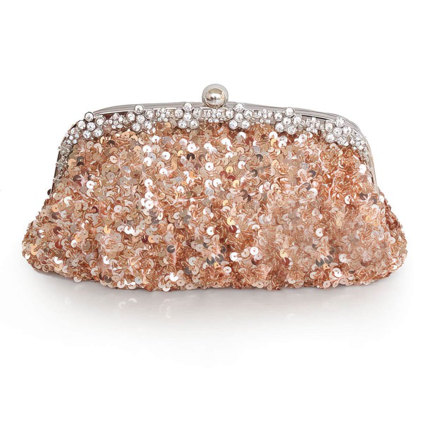 Black Sequin Wedding Crystal/ Rhinestone Handbags #LDB03160205