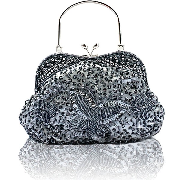 Black Silk Wedding Crystal/ Rhinestone Handbags #LDB03160206
