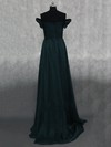 Sweetheart Green Cap Straps Chiffon with Criss Cross For Less Long Prom Dresses #LDB02017311