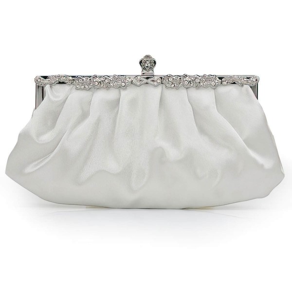 Black Silk Wedding Crystal/ Rhinestone Handbags #LDB03160215