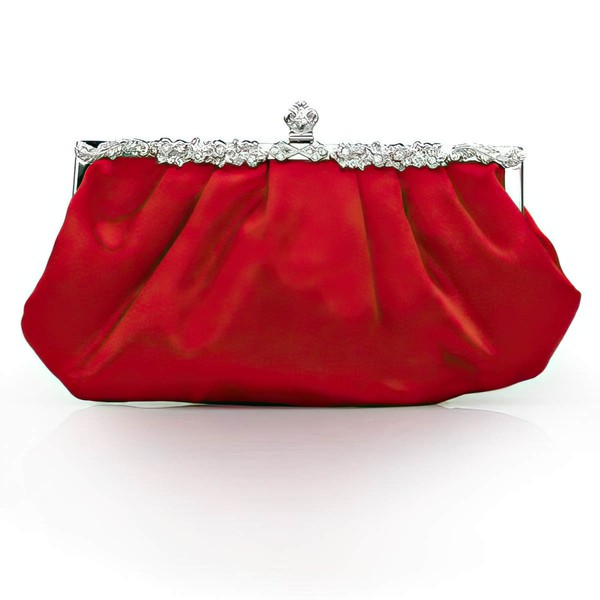 Black Silk Wedding Crystal/ Rhinestone Handbags #LDB03160215