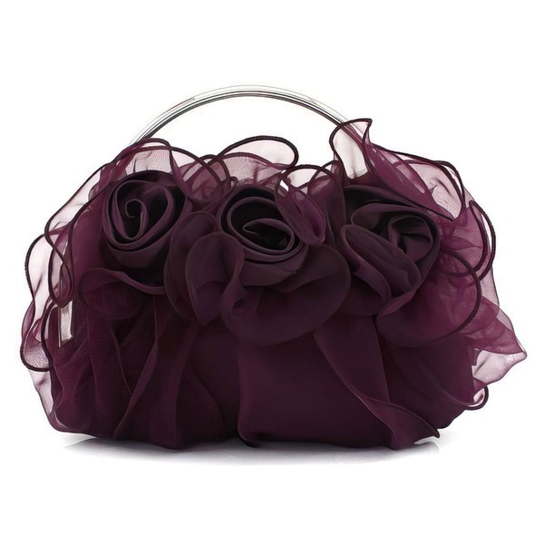 Black Silk Wedding Flower Handbags #LDB03160219