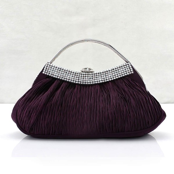 Black Silk Wedding Crystal/ Rhinestone Handbags #LDB03160222