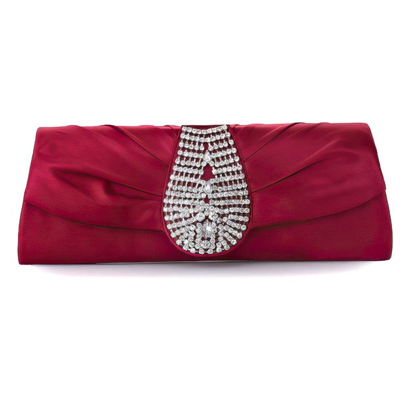 Black Silk Wedding Crystal/ Rhinestone Handbags #LDB03160231